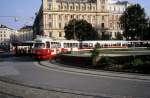 Wien WVB SL 43 (E1 4849) Schottentor im Juli 1992.