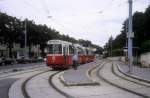 Wien WVB SL 60/62 (c5 1458) Lainz, Wolkersbergenstrasse im Juli 1992.