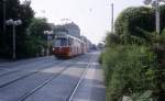 Wien WVB SL 67 (E2 4324) Reumannplatz im Juli 1992.