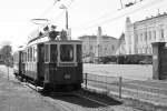 VEF_M 4149 + m3 5376 fährtam 25.April 2015 als Zubringer zum Wiener Tramwaytag aus der Haltestelle Zentralfriedhof Tor 2.