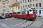 Wien WL SL 6 (E2 4305 + c5 1505) Absberggasse / Quellenstrasse am 30.