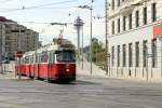 Wien WL SL 18 (E2 4091 + c5 1491) Landstrasser Hauptstrasse / Rennweg am 1.