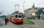 Wien WVB SL 6 (L3 451 (Lohner 1957) + c2-3 (Lohner 1954-62)) Mariahilfer Gürtel / Mariahilfer Straße / Westbahnhof am 18.