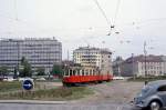 Wien WVB: Ein Zug der SL B bestehend aus dem Triebwagen M 4061 und zwei Beiwagen des Typs m3 befindet sich am 19.