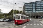 C1 141 + c1 1241 als Linie 46 nach der Parade zu 150 Jahre Wiener Tramway bei St.