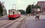 Wien Wiener Verkehrsbetriebe SL 62 (M 4050 + m3) Wolkersbergenstraße / Versorgungsheimplatz / Städtisches Altersheim Lainz im Juli 1975.