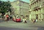 Wien Wiener Verkehrsbetriebe SL D/ (69) Schubertring / Schwarzenbergplatz im Juli 1975.