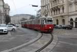 Wien Wiener Linien SL 49 (E1 4553 + c4 1360) Hansenstraße am 19.