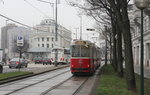 Wien Wiener Linien Straßenbahn: Wagentypen in Betrieb im Feber / Februar 2016: Großraumbeiwagen c5.