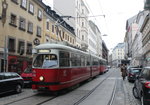 Wien Wiener Linien SL 49 (E1 4535 + c4 1370) Neubau, Breite Gasse / Burggasse am 19.