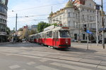 Wien Wiener Linien SL 58 (E2 4043 + c5 1443) Hietzing (13. (XIII) Bezirk), Hietzinger Hauptstraße / Lainzer Straße / Anna-Strauss-Platz am 26. Juli 2016.