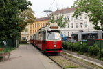 Wien Wiener Linien: Eine E2+c5-Garnitur (E2 4027 + c5) auf der SL D erreicht am 27.