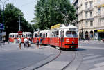 Wien WVB SL D (E1 4466 + c4 13xx) I, Innere Stadt, Schwarzenbergplatz am 28.