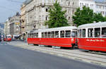 Wien Wiener Stadtwerke-Verkehrsbetriebe (WVB) SL 5 (E1 4679 + c3 1199) Friedensbrücke im August 1994.