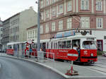 Wien WVB SL 31 (E1 4799) XX, Brigittenau, Gaußplatz / II, Leopoldstadt, Obere Augartenstraße im August 1994.