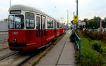 Wien Wiener Linien SL 30 (c4 1307 + E1 4807) XXI, Floridsdorf, Brünner Straße / Gerasdorfer Straße am 21.