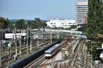 Eine U-Bahn der Linie U4 verlässt Wien-Spittelau in Richtung Endstation Heiligenstadt (26.09.2018)