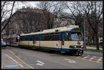 Triebwagen 126, Wien Flurschützstraße am 14.03.2018.