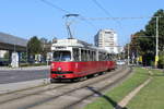 Wien Wiener Linien SL 25 (E1 4780 (SGP 1972) + c4 1316 (Bombardier-Rotax 1974)) XXII, Donaustadt, Langobardenstraße am 25.