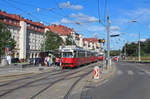 Wien Wiener Linien SL 49 (E1 4552 (Bombardier-Rotax 1976) + c4 1366 (Bombardier-Rotax 1977)) XIV, Penzing, Oberbaumgarten, Linzer Straße (Hst.