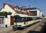 Ein  gemischter Satz  angeführt von Triebwagen 108 und 404 durchfuhren am Vormittag des 21.