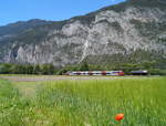 4024 070-7 als S 2 (Ötztal - Jenbach) bei Silz im Oberinntal, 01.06.2019.