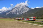 REX 5385 (Landeck Zams-Innsbruck Hbf) mit Schublok 1144 207 bei Flaurling 16.10.21