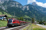 ÖBB 1116 237 mit RJX 662 von Wien nach Bregenz bei Braz - 10.08.2022