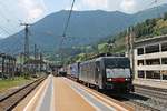 Durchfahrt am Morgen des 03.07.2018 von MRCE/LM ES 64 F4-104 (189 104-3) mit dem TEC 43820 (Verona Q.