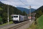 Am 13.08.13 konnte ich bei Wolf am Brenner LM 185 662 und Rpool/RTC 186 251 mit dem LM-TEC 43125 ((Kln-Eifeltor -) Mnchen Ost Rbf - Verona Q.E.) fotografieren.