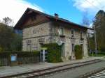 Bahnhofsgebäude des Bahnhofs Dellach im Drautal am 9.10.2015