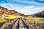 Blick auf die Gailtalbahn, kurz hinter dem Bahnhof Kötschach-Mauthen.