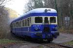 BIF 6546 210-1 am 08.Dezember 2019 als letztes Fahrzeug des SR 17686 (Waldmühle Lst. - Wien Meidling) auf der Kaltenleutgebener Bahn beim Strecken-Km 3,9.