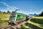 SŽ 541 105-7  Scotch  fährt mit dem D 210  Sava  (Vinkovci - Villach Hbf), bei Schlatten, nahe Rosenbach vorüber.