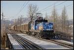 1063 039 mit Güterzug bei Kapfenberg am 7.02.2019.