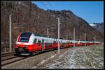 4764 564 + 4744... als S1 zwischen Bruck/Mur und Pernegg am 14.02.2018.