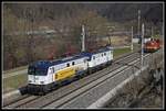 1142 578 und 1142 562 fahren am 20.03.2019 als Lokzug zwischen Bruck/Mur und Pernegg Richtung Süden.