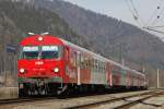 Steuerwagen 80-73 204 als S1 in Mixnitz-Bärenschützklamm am 9.03.2015.