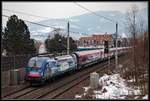 1216 019 mit RJ133 bei Bruck ander Mur am 2.03.2018.