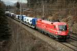 1116 003  Rail Cargo Austria  mit Autozug 46722 von Tarviso nach Breclav Pred.
Zeltweg 18.03.2010