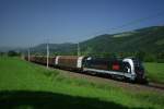 1216.025  Worldrecord-Lok  mit DG 54752 (Villach Gbf - Graz Vbf), aufgenommen bei Niklasdorf am 12.06.2010.