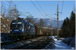 1116 126  Licht ins Dunkel  rollt mit FS Schiebewandwagen durch die Murwlder nahe Zeltweg.