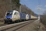 WLB 182 521 + 182.524 mit Güterzug bei St.Michael am 18.03.2015.