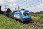 1016 023 machte am 06.08.2009 einen Ausflug auf die Passauerbahn, um Gterwagen abzuhohlen.