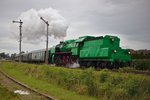 Die Aufnahme zeigt den ÖGEG Fotozug auf seiner Überstellung nach Braunau im Bahnhof Mauerkirchen. CSD 486.007. (02.10.2016)