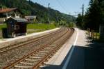 Blick auf die Haltestelle Gerling im Pinzgau am 8.7.2012