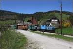 Anlsslich der Ausstellungserffnung „175 Jahre Eisenbahn in sterreich“ in Mixnitz, gab es am 28.4.2012 zwei Sonderzge mit der Lok E3 auf der Breitenauerbahn.