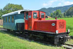 Eine 1959 bei Deutz gebaute Diesellokomotive war Anfang September 2019 in Pöckstein-Zwischenwässern abgestellt.