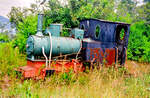 Diese Dampflok war ein Relikt auf dem Areal der Gurktalbahn. Leider ist die Lok unbekannt.  26.07.1986 