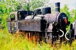 Der Zahn der Zeit nagte sehr an der Dampflok 498.08 , welche bei der Gurktalbahn im Freien  gelagert wurde.
Datum: 26.07.1986